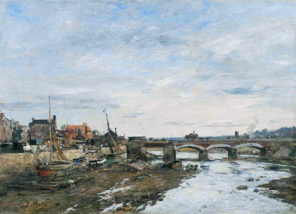Eugène Boudin - Bridge over the Touques at Trouville