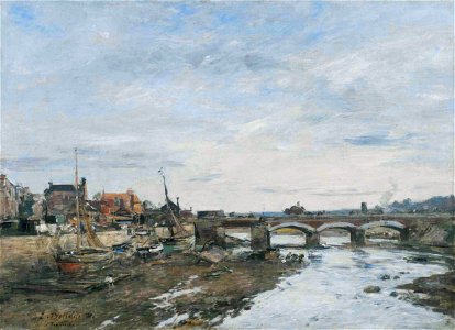 Eugène Boudin - Bridge over the Touques at Trouville