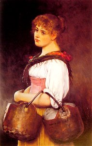 Eugene de Blaas - The Milkmaid (1880)