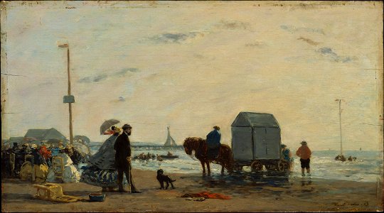 Eugène Boudin - Sur la plage à Trouville