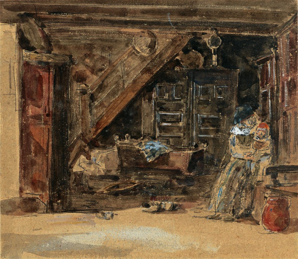 Eugene boudin interieur breton112537 