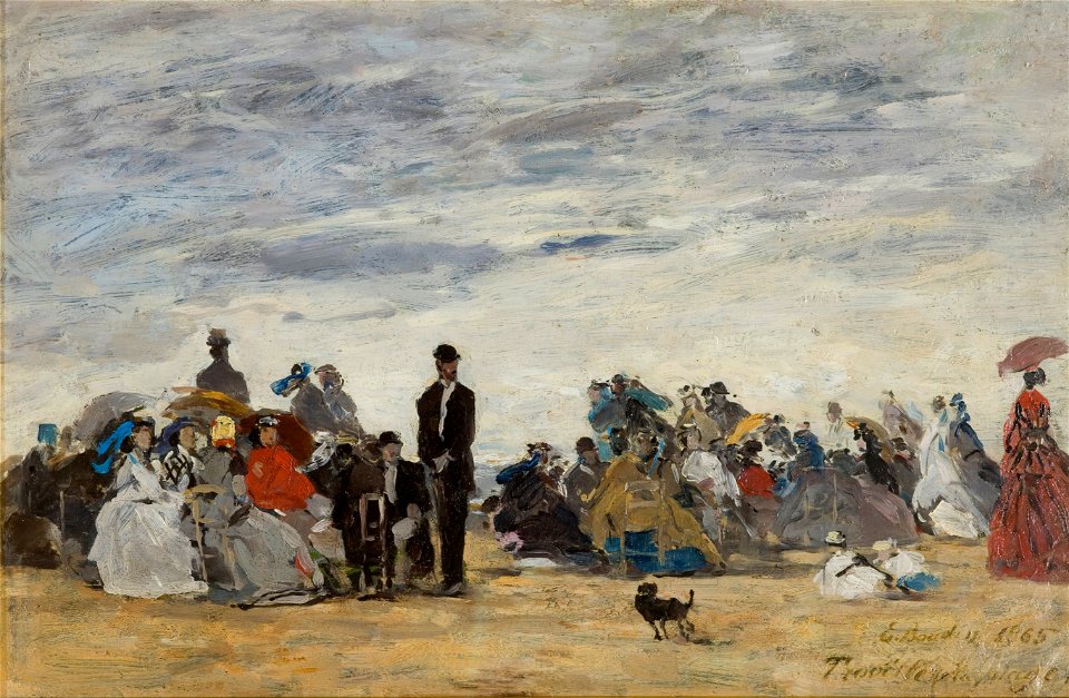 Eugène Boudin - The Beach at Trouville - Google Art Project