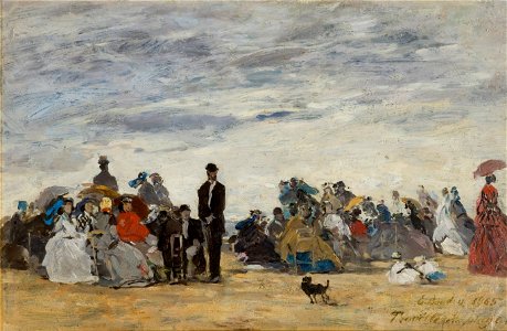 Eugène Boudin - The Beach at Trouville - Google Art Project