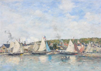 Eugène Boudin - Trouville harbor - Johannesburg Art Gallery