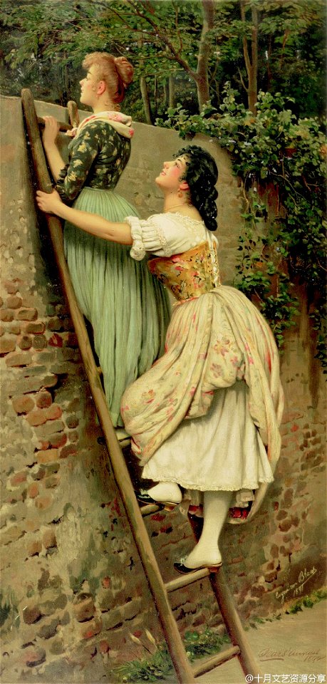 Eugene de Blaas - Curiosity (1892)