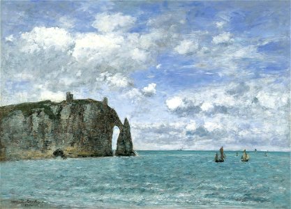 Eugène Boudin - Étretat. La falaise d'Aval