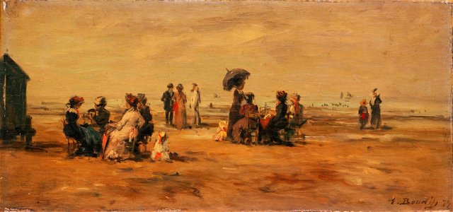 Eugène Boudin - La plage à Trouville