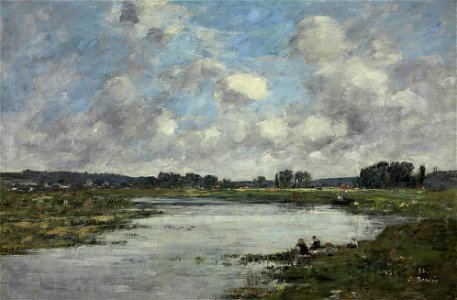 Eugène Boudin - Laveuses au bord de la Touques (02)