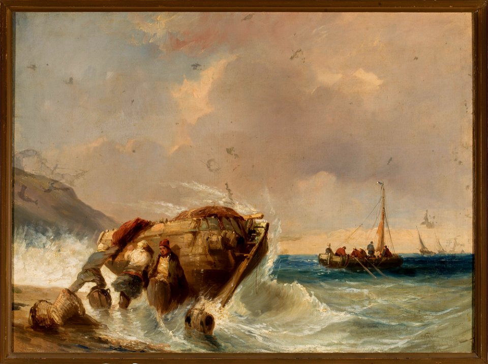 Eugene Isabey - Fishing boat at the seaside - M.Ob.1374 MNW - National Museum in Warsaw