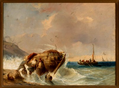 Eugene Isabey - Fishing boat at the seaside - M.Ob.1374 MNW - National Museum in Warsaw