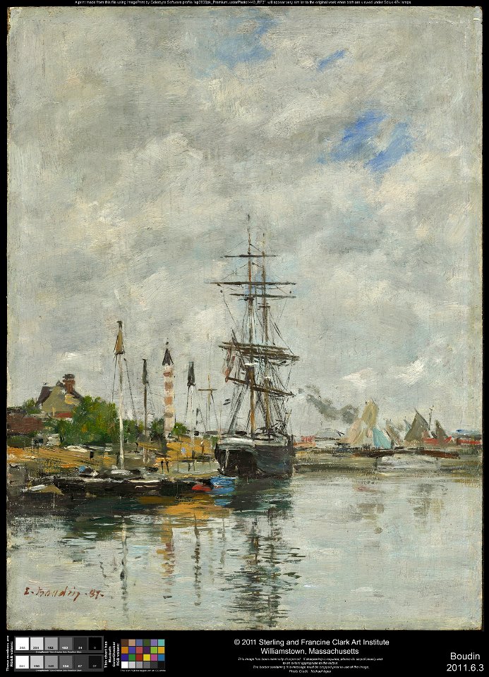 Eugène Boudin - Le Havre, Sailboats in the Port - 2011.6.3 - Clark Art Institute