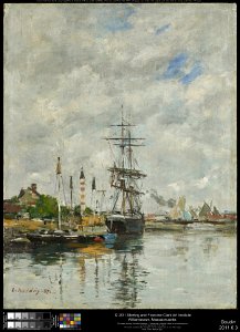 Eugène Boudin - Le Havre, Sailboats in the Port - 2011.6.3 - Clark Art Institute