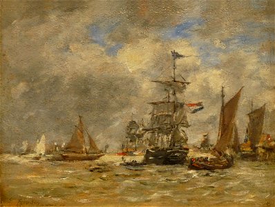 Eugène Boudin-Marine. Free illustration for personal and commercial use.
