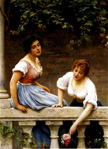 Eugene de Blaas - The Unseen Suitor (1898)