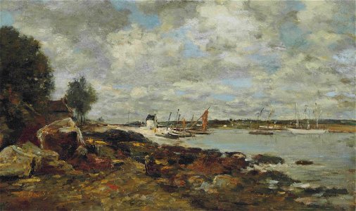 Eugène Boudin - Plougastel, le rivage au bord de la baie