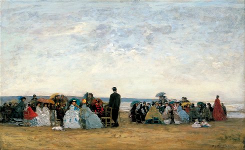 Eugène Boudin - The Beach near Trouville - Google Art Project