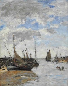 Eugène Boudin - Trouville, Les jetées à marée basse