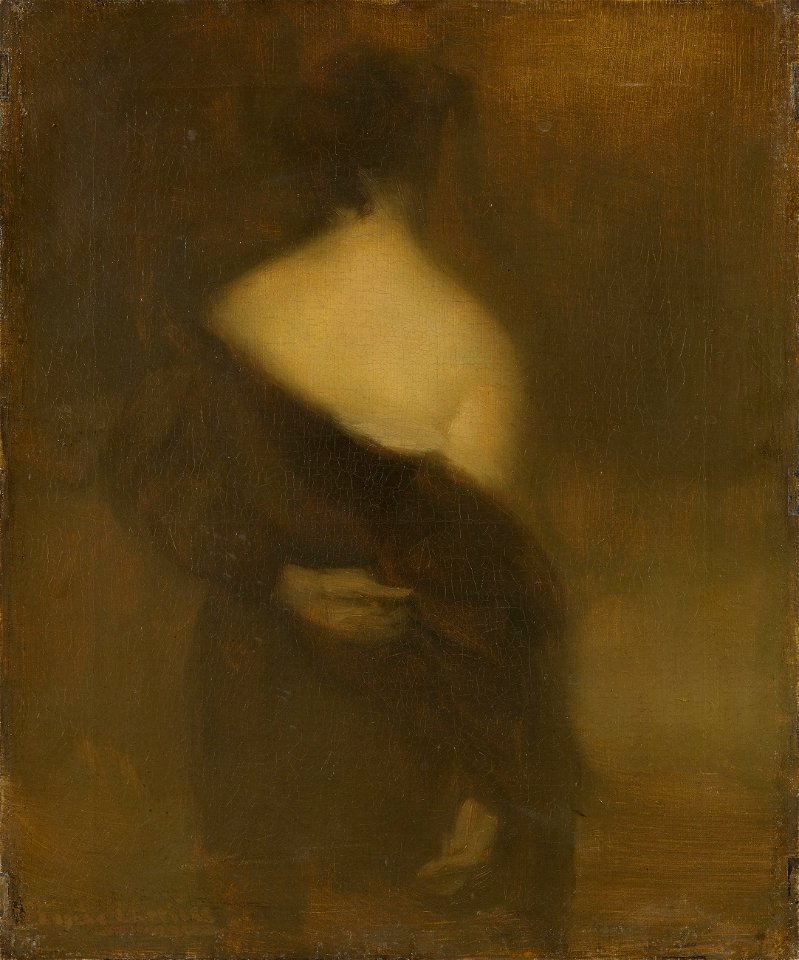 Eugène Carrière Femme de dos se déshabillant