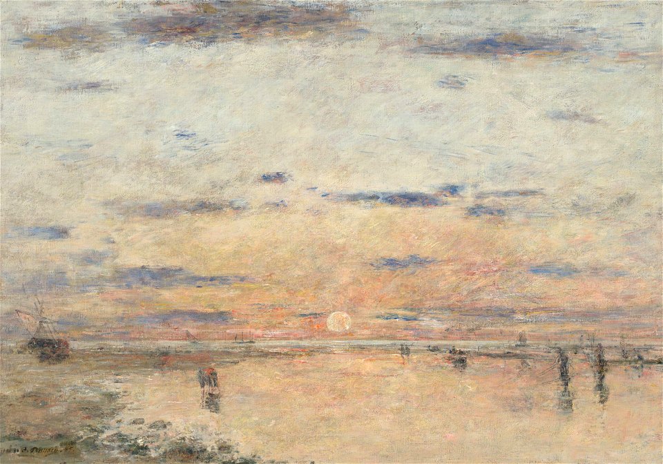Eugène Boudin. Le-Havre. Sonnenuntergang am Meer