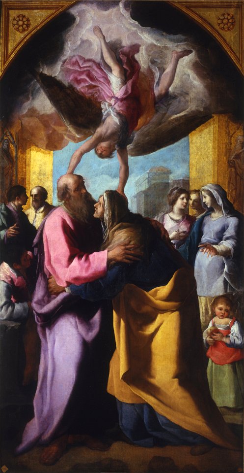 Eugenio Cajés - El abrazo en la Puerta Dorada - Google Art Project