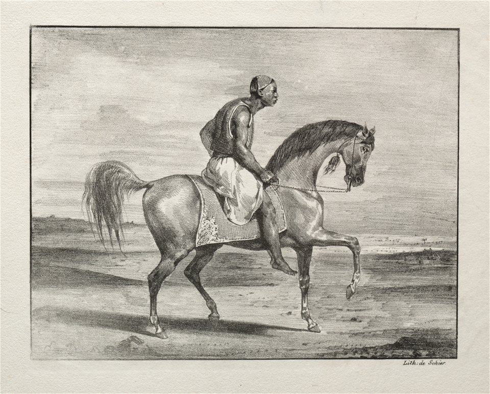 Eugène Delacroix (French, 1798-1863) - African on Horseback - 1979.98 - Cleveland Museum of Art