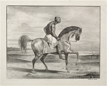 Eugène Delacroix (French, 1798-1863) - African on Horseback - 1979.98 - Cleveland Museum of Art