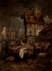 Eugene-Louis-Gabriel Isabey - Intérieur d’un Port (Waterfront Market) - 1965.33.3 - Yale University Art Gallery