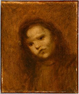 Eugène Carrière - Bust of a Young Girl - 1943.1327 - Fogg Museum