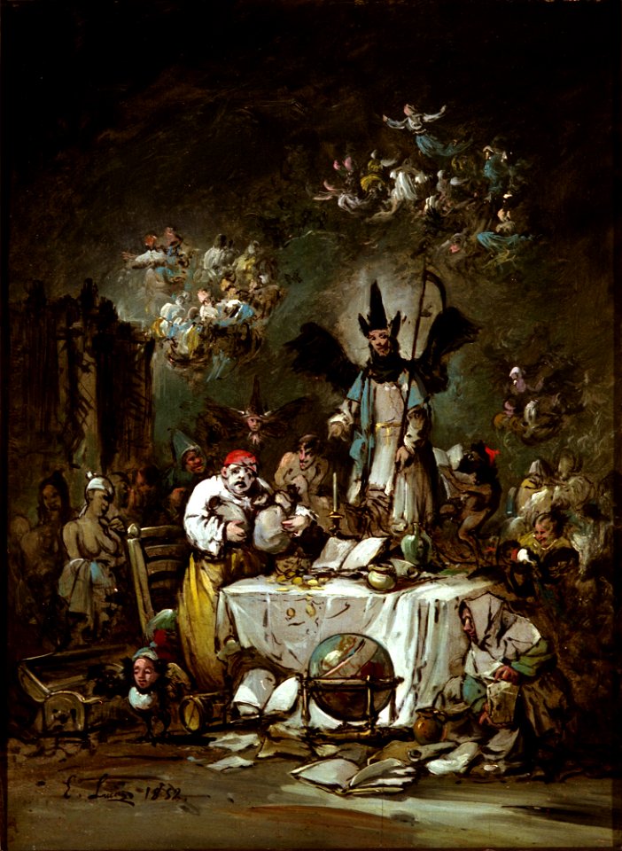 Eugenio Lucas Velázquez - Allegorical caprice. The Avarice - Google Art Project