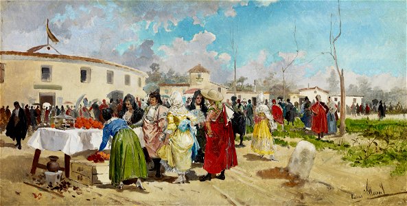 Eugenio Lucas Villaamil Entering the Bullring Sun