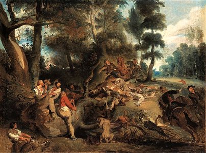Eugène Delacroix - Die Sauhatz (nach Rubens) - 8717 - Bavarian State Painting Collections