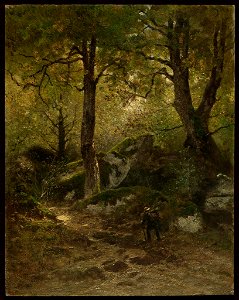 Eugène Cicéri - Artist in the Gorge aux Loups, Forest of Fontainebleau - 13.460 - Museum of Fine Arts