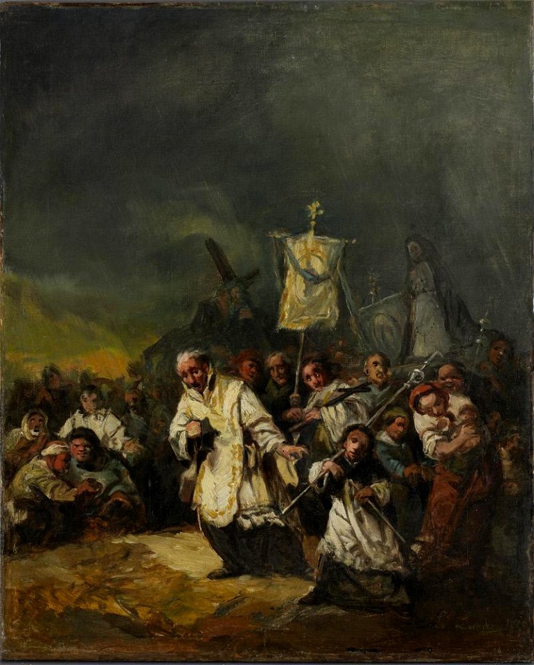 Eugenio Lucas Velázquez - A Procession - A153 - Hispanic Society of America