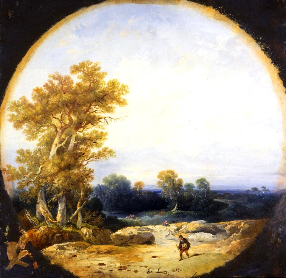 Eugenio Lucas Velázquez - Landscape with Figures - LA1977 - Hispanic Society of America