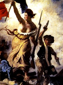 Eugène Delacroix - Liberty Leading the People (detail) - WGA6178. Free illustration for personal and commercial use.