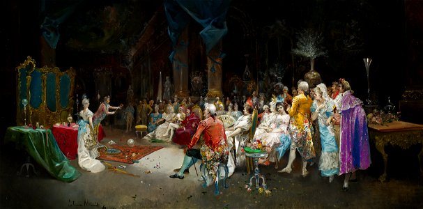 Eugenio Lucas Villaamil The Magician at the Palace