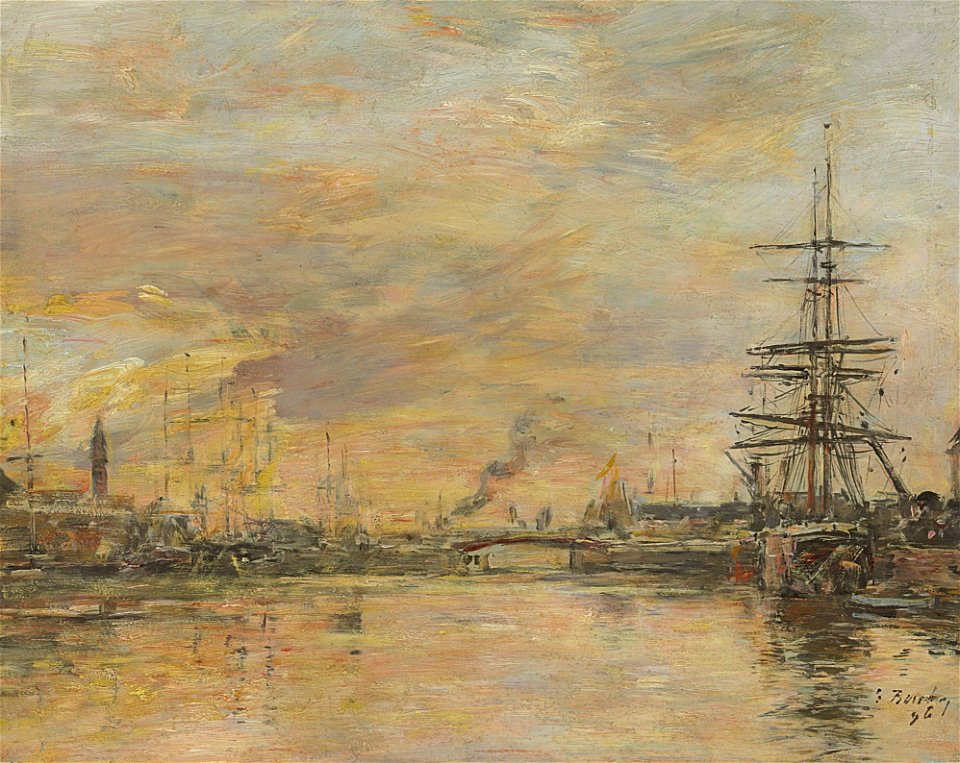 Eugène Boudin - Deauville, marée basse Deauville, le bassin