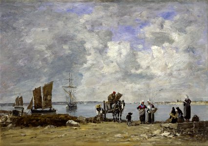 Eugène Boudin - Fishermen's Wives at the Seaside - Google Art Project
