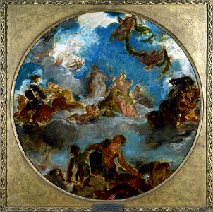 Eugène Delacroix - Sketch for Peace Descends to Earth - WGA06217. Free illustration for personal and commercial use.