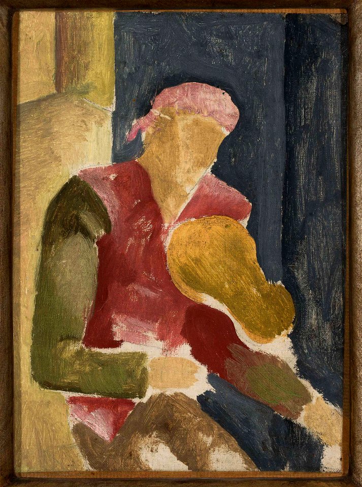 Eugeniusz Zak - Man playing the guitar – sketch - MPW 804 MNW - National Museum in Warsaw
