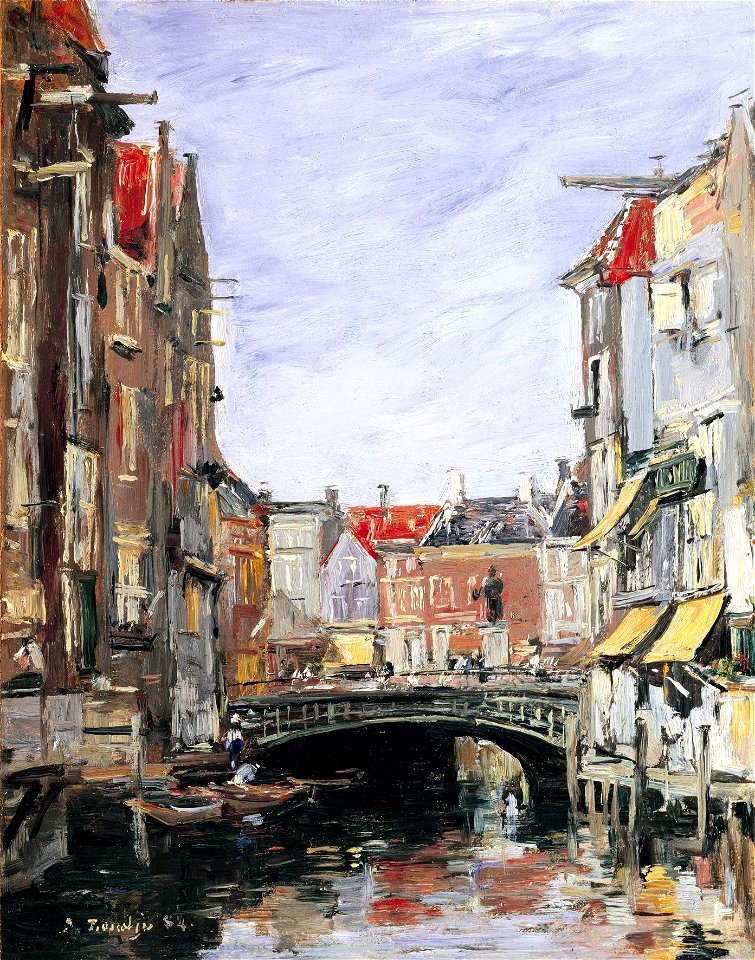 Eugène Boudin - La Place Ary Scheffer, Dordrecht
