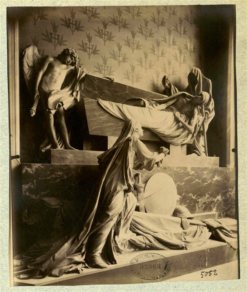 Eugène Atget - Cathédrale Notre-Dame de Paris - Tombeau de Henri Claude d'Harcourt 01