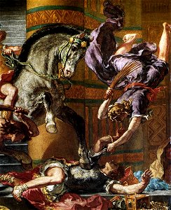 Eugène Delacroix - Heliodoros Driven from the Temple (detail) - WGA06223