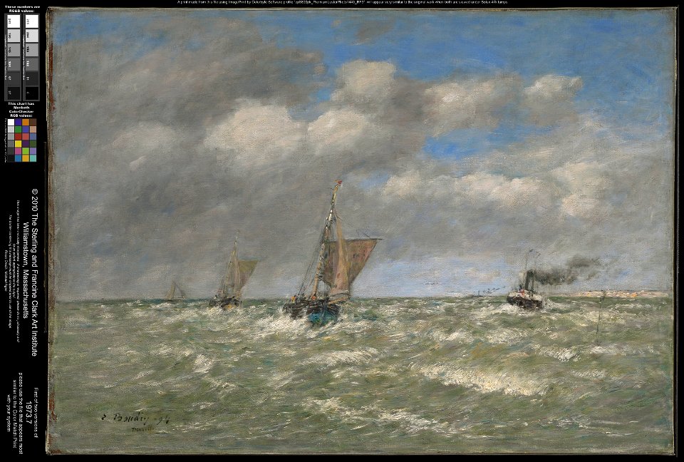 Eugène Boudin - Boats Returning to Port, Trouville - 1973.7 - Clark Art Institute