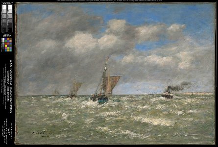Eugène Boudin - Boats Returning to Port, Trouville - 1973.7 - Clark Art Institute