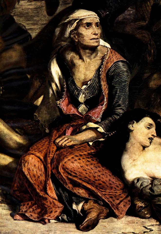 Eugène Delacroix - The Massacre at Chios (detail) - WGA6164. Free illustration for personal and commercial use.