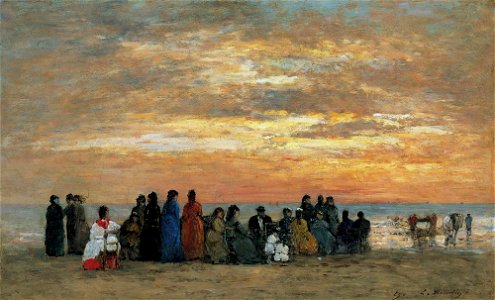 Eugène Boudin - Les figures sur la plage à Trouville