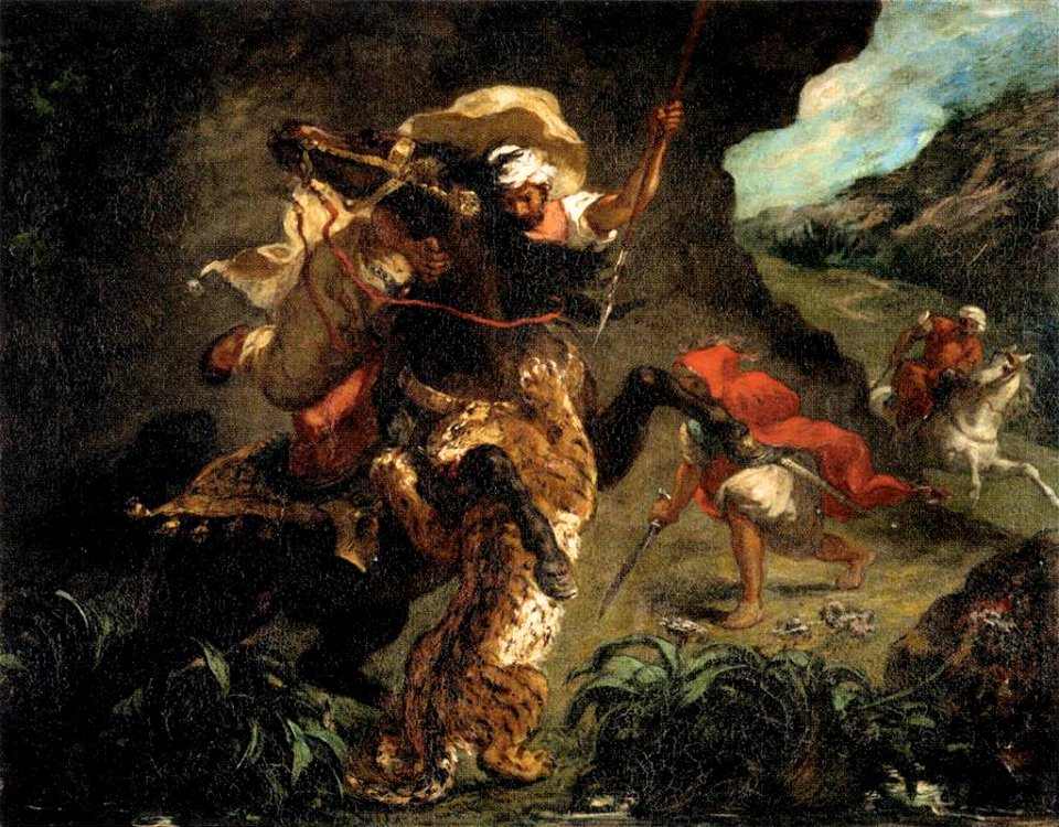 Eugène Delacroix - Tiger Hunt - WGA6231