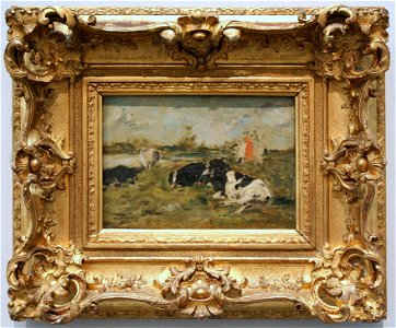Eugène Boudin - Koeien in een weide