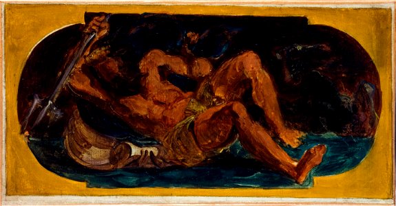Eugène Delacroix - Neptune apaisant les flots , Esquisse pour le salon de la Paix à l'Hôtel de Ville de Paris - PPP4627 - Musée des Beaux-Arts de la ville de Paris